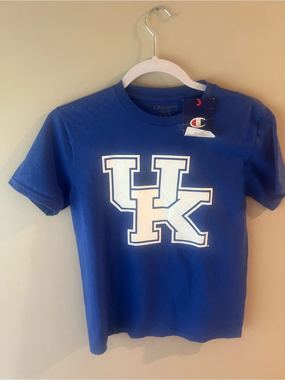 Champion Kids Royal Blue T-Shirt with White UK Logo